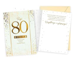Karnet B6 Urodziny 80