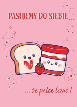Karnet B6 Walentynki - Tost z dżemem