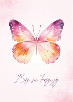 Karnet - Bóg się troszczy - motyl