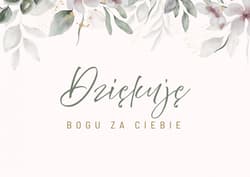 Karnet - Dziękuję Bogu za Ciebie - plamki