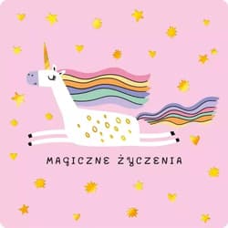 Karnet jednostronny Jednorożec w locie