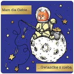 Karnet jednostronny Kot na księżycu