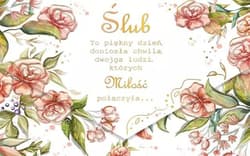 Karnet koperta A5 Ślub Kwiaty