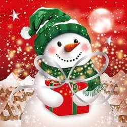 Karnet KW Boże Narodzenie - Christmas Snowman
