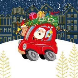 Karnet KW Boże Narodzenie - Ruby Car