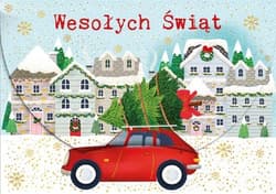 Karnet na kasę Boże Narodzenie - Auto z choinką