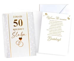 Karnet Rocznica ślubu 50