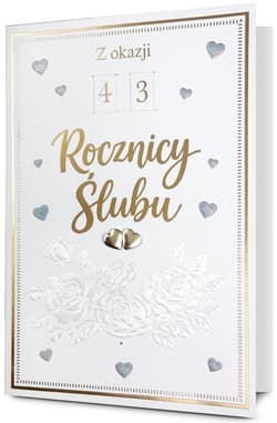 Karnet Rocznica Ślubu (wymienne cyfry)
