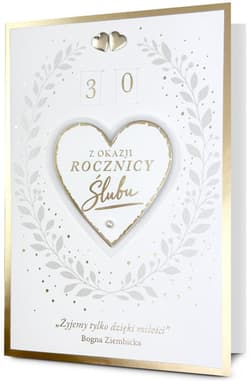 Karnet Rocznica Ślubu (wymienne cyfry)