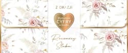 Karnet Rocznica Ślubu wymienne cyfry