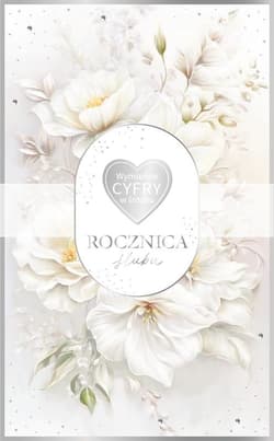 Karnet Rocznica Ślubu wymienne cyfry