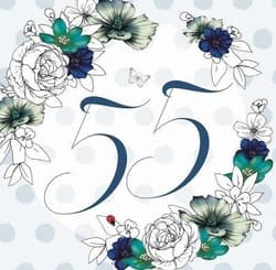 Karnet Swarovski kwadrat CL1455_PO Urodziny 55