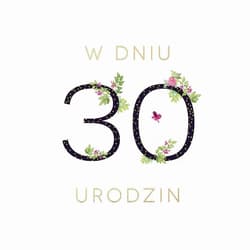 Karnet Swarovski kwadrat CL1830_PO Urodziny 30