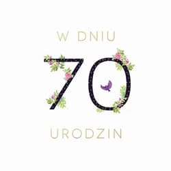 Karnet Swarovski kwadrat CL1870_PO Urodziny 70