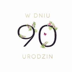 Karnet Swarovski kwadrat CL1890_PO Urodziny 90