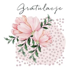 Karnet Swarovski kwadrat CL4512_PO Gratulacje