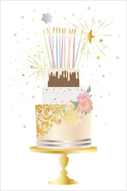 Karnet Urodziny - Fancy Cake