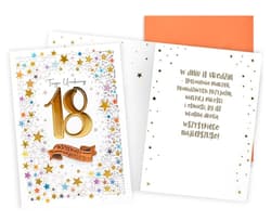 Karnet Urodziny gwiazdki 18