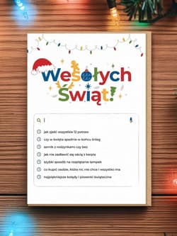 Karnet Wesołych Świąt Boże Narodzenie
