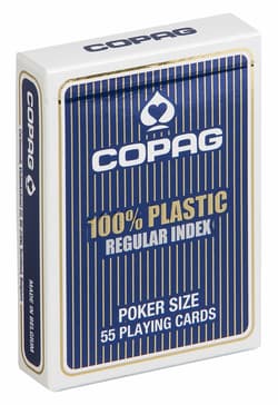Karty do gry Copag 100% plastic Regular index niebieskie