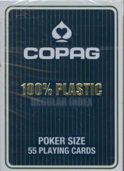 Karty do gry Copag 100% plastic Regular index niebieskie