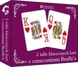Karty do gry klasyczne ze znakami Braille'a