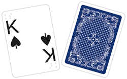 Galeria - zdjęcie nr. 2 - Karty do gry niebieskie z dużymi indeksami i znakami Braile'a