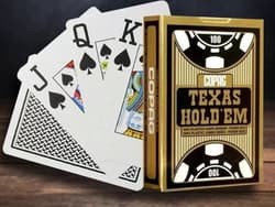 Karty do gry Texas hold'em czarno złote