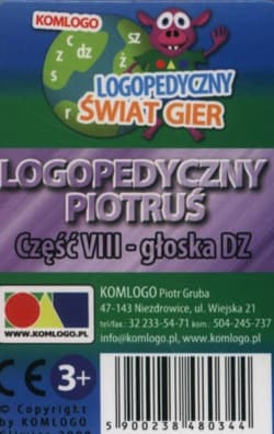 Karty Logopedyczny Piotruś Część VIII DZ