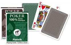 Karty pojedyncze talie plastik Poker