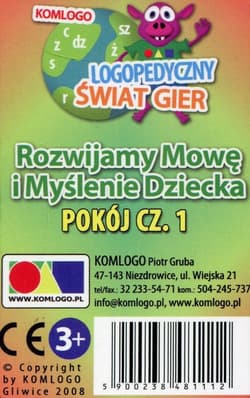 Karty Rozwijamy mowę i myślenie dziecka Pokój część 1