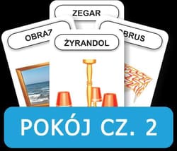 Karty Rozwijamy mowę i myślenie dziecka Pokój część 2