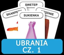 Karty Rozwijamy mowę i myślenie dziecka Ubranie część 1
