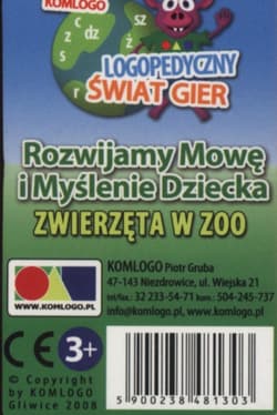 Karty Rozwijamy mowę i myślenie dziecka Zwierzęta w ZOO