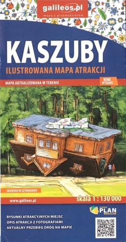 Kaszuby. Ilustrowana mapa atrakcji 1:130 000 - Praca zbiorowa