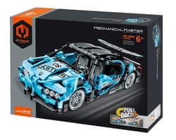 Klocki Auto wyścigowe niebieskie 422el
