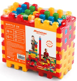Klocki konstrukcyjne Waffle Kostka 24 elementy