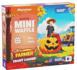Klocki konstrukcyjne Waffle mini Farmer Koparka