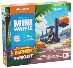 Klocki konstrukcyjne Waffle mini Farmer Wózek widłowy