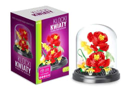 Klocki kwiaty - peonie pod kloszem 224el