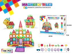 Klocki magnetyczne 5,5cm 106 elementów 9906  AN09