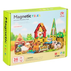 Klocki magnetyczne Farma 36 elementów