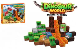Klocki magnetyczne sześciany Świat Dinozaurów 100 elementów
