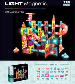 Klocki magnetyczne tory 7,5cm 110 elementów CH1173  AN09