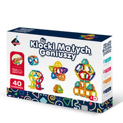 Klocki małych geniuszy geometryczne szczotki 40el