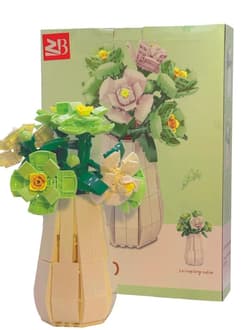 Klocki - Puzzle Kwiaty w doniczce