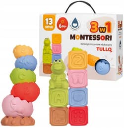Klocki sensoryczne Zestaw Montessori 13szt