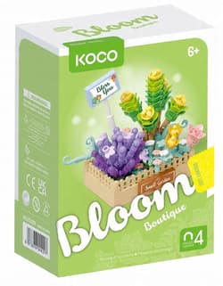 Klocki Sukulenty doniczka zielona 232el