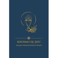 Kocham Cie Jezu Pamiątka Pierwszej Komunii niebieska - Damian Bryl