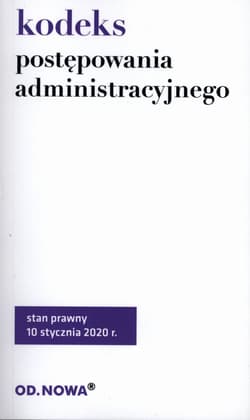KODEKS POSTĘPOWANIA ADMINISTRACYJNEGO